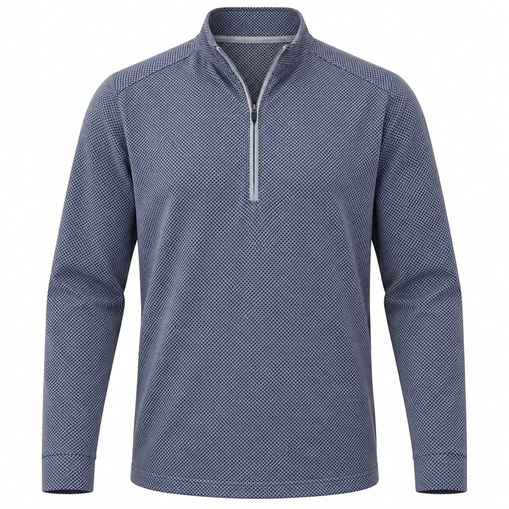 johnnie-O Dudley Microfleece 1/4 Zip Pullover Size M Blue Golf Performance